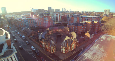 general view of the roundhouse location from above